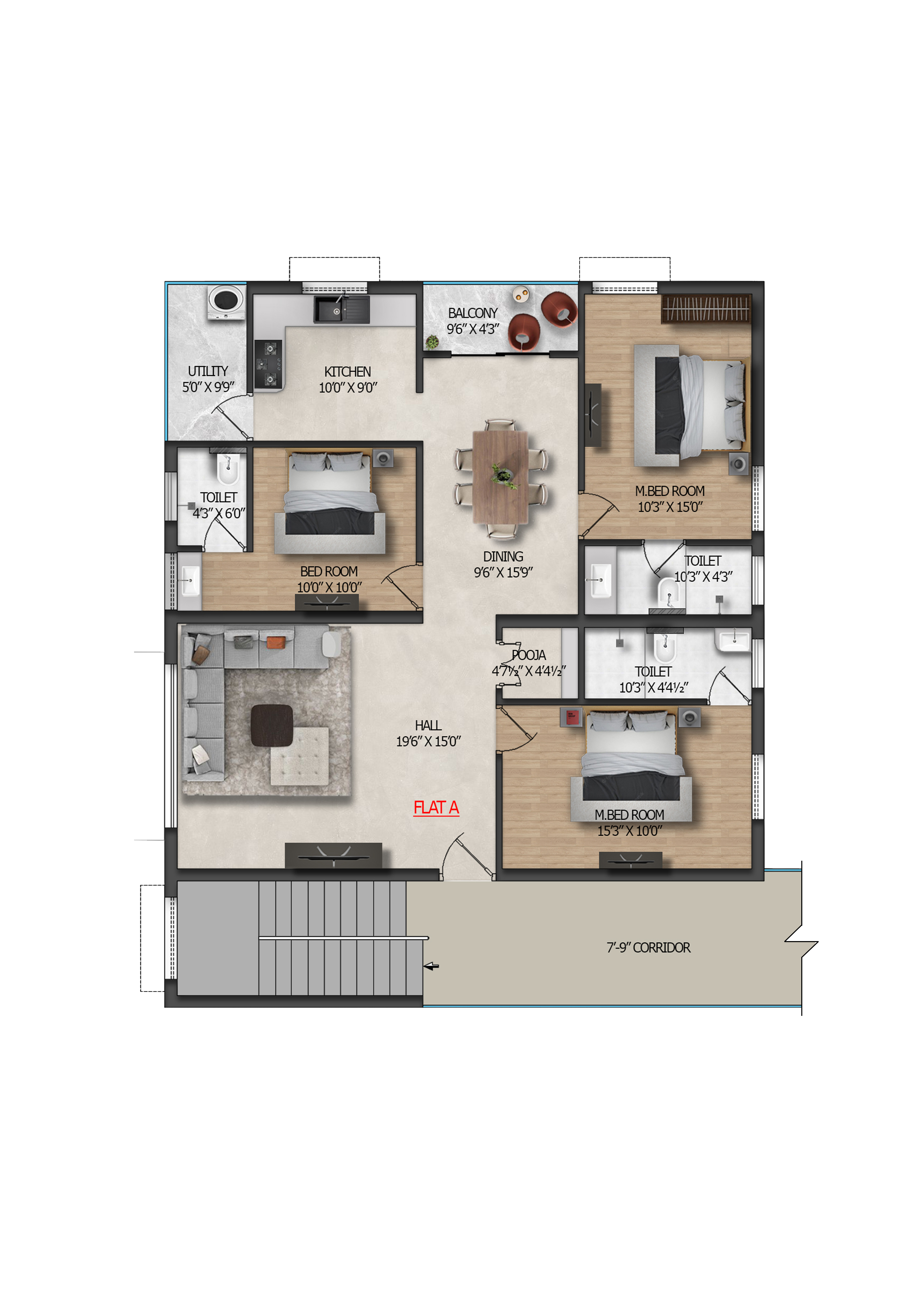 Flat A Floor Plan
